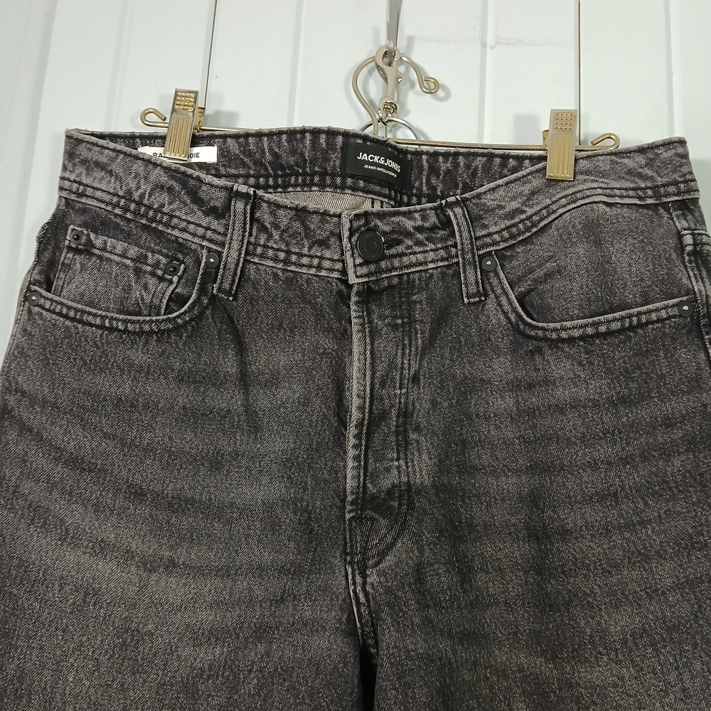 Jack & Jones Baggie/Eddy Black Men's Jeans - Picture 3 of 10